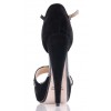 Sandały - Włoskie Czarne Kobiece - Duże Cyrkonie