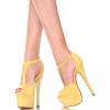 Sandały - Zgrabne Żółte Słoneczne